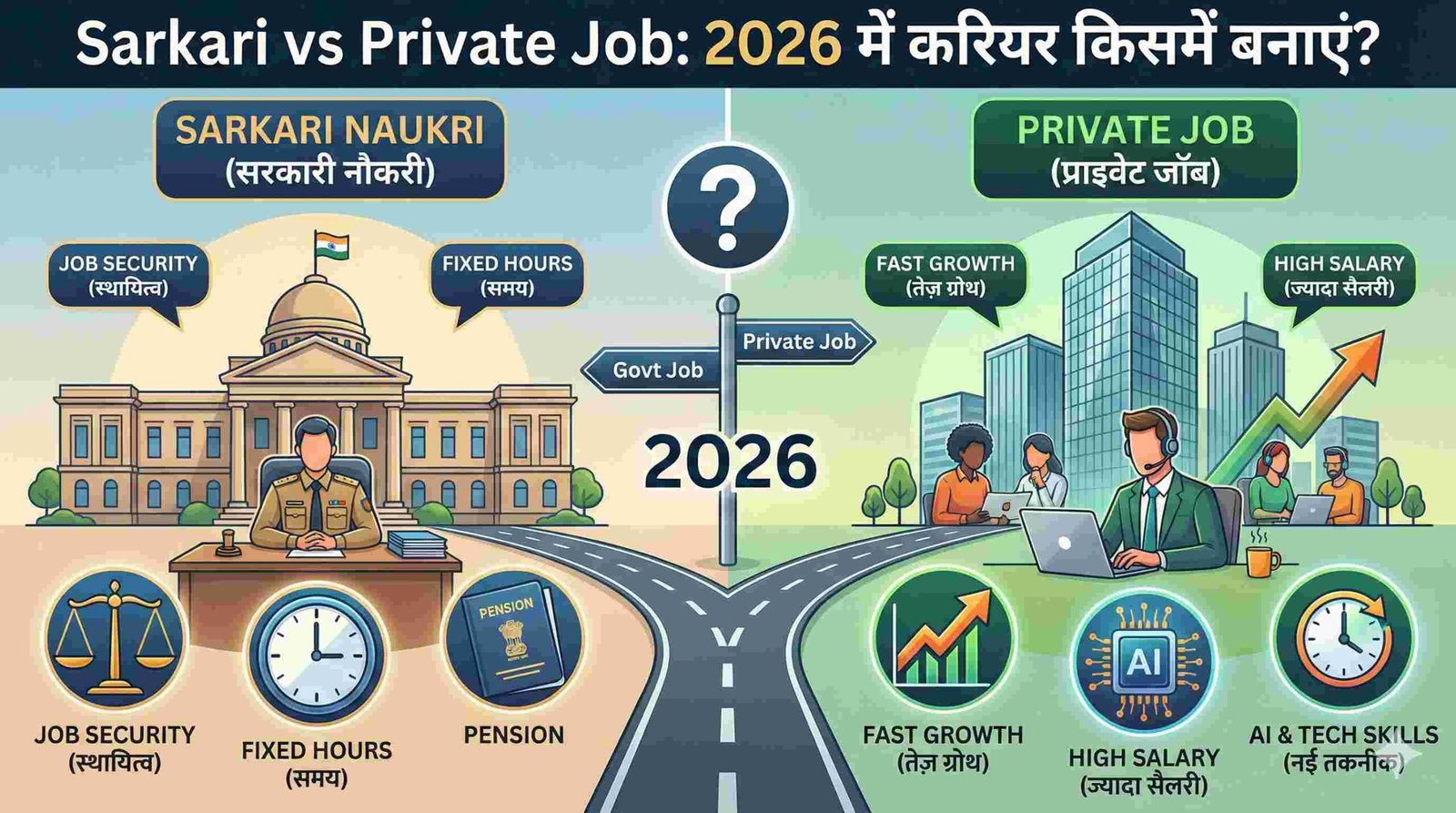 Sarkari Naukri vs Private Job